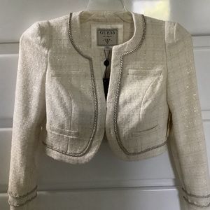 NWT Guess offwhite bolero blazer jacket size S